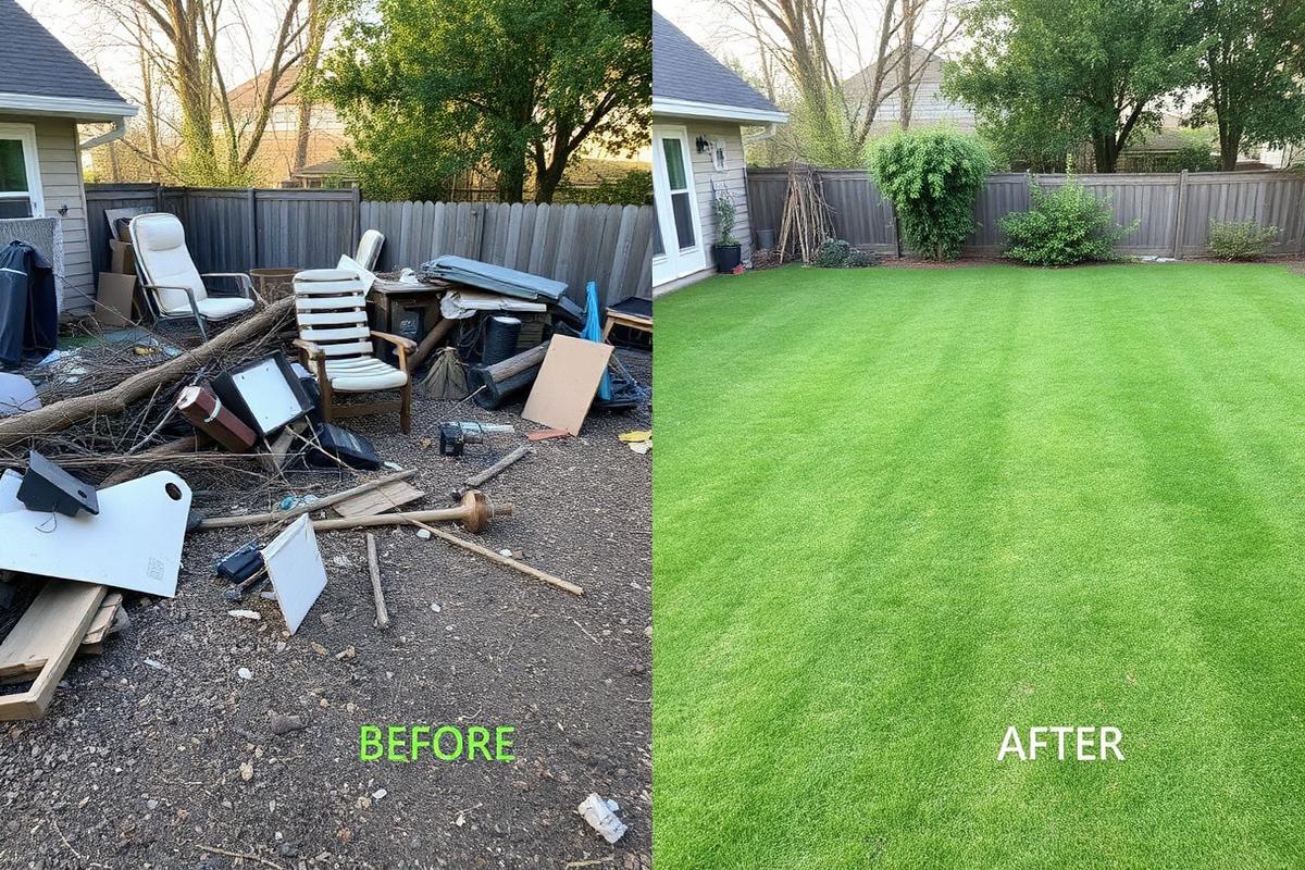 Yard Debris before and after